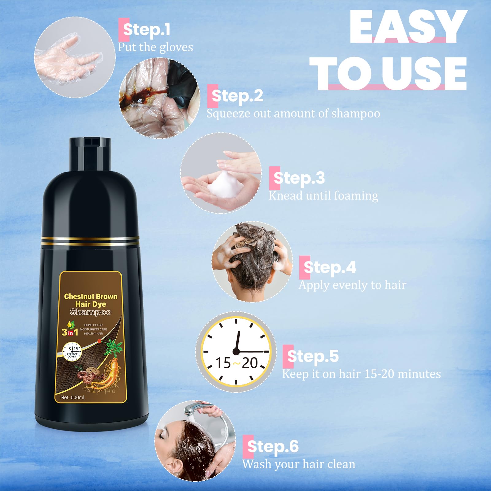 BOJICA color castaño natural aporta aspecto joven sin dañar el cabello.