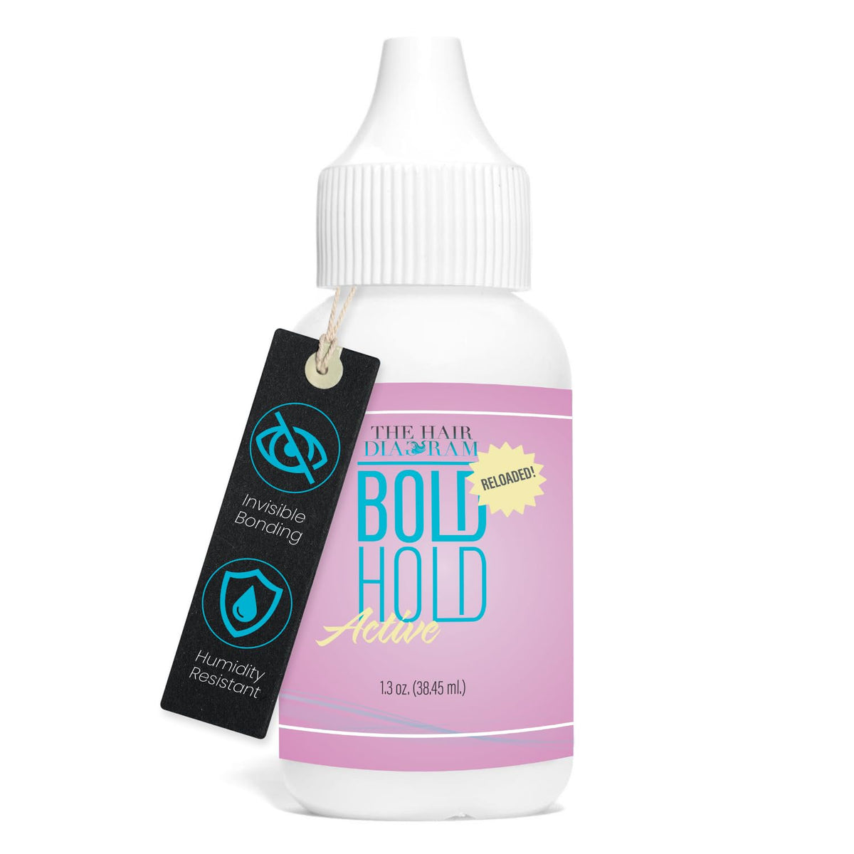 Bold Hold Active Reloaded bottle shows non-toxic lace glue for durable holds.