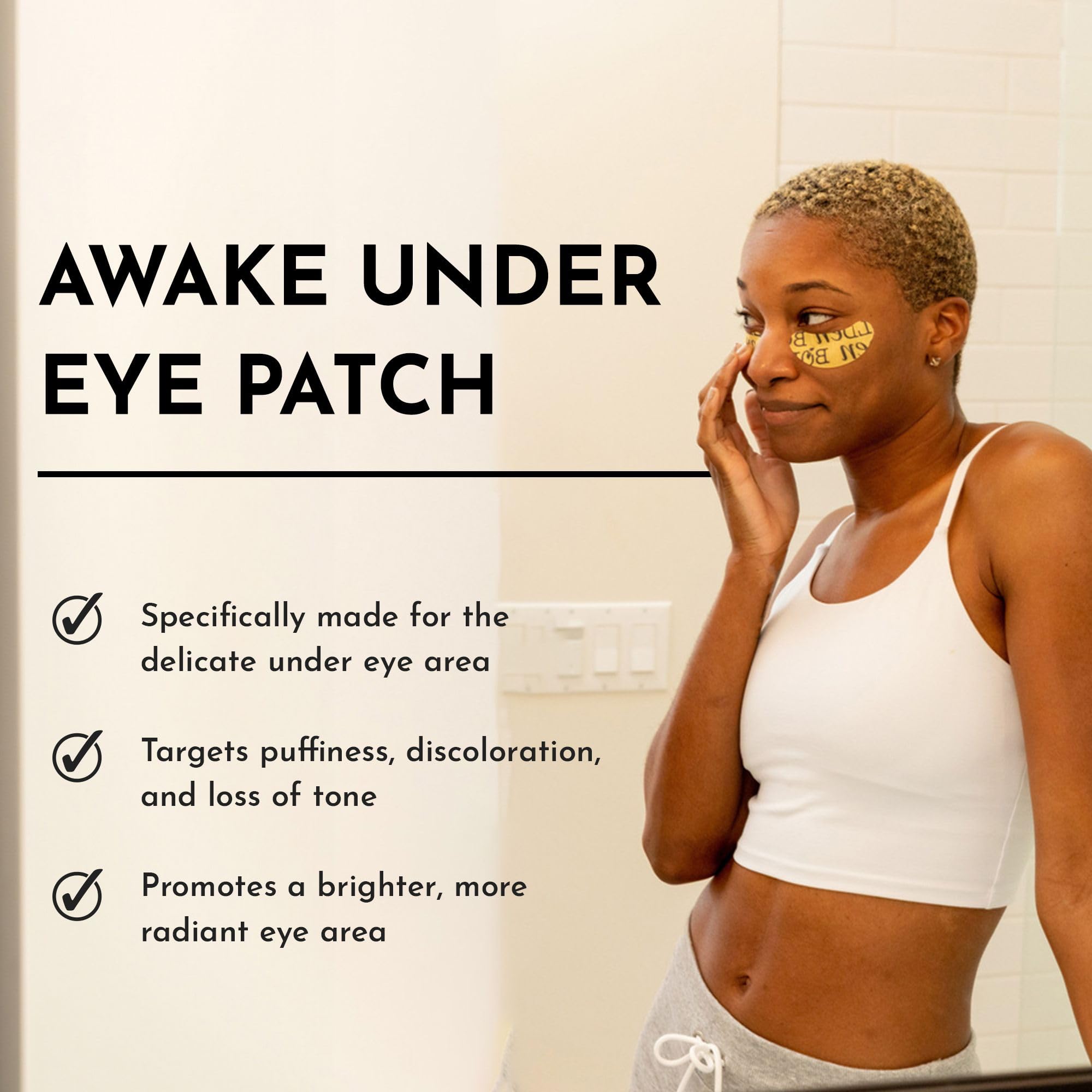Parche Bolden Awake para descoloración, tono más uniforme alrededor de los ojos.