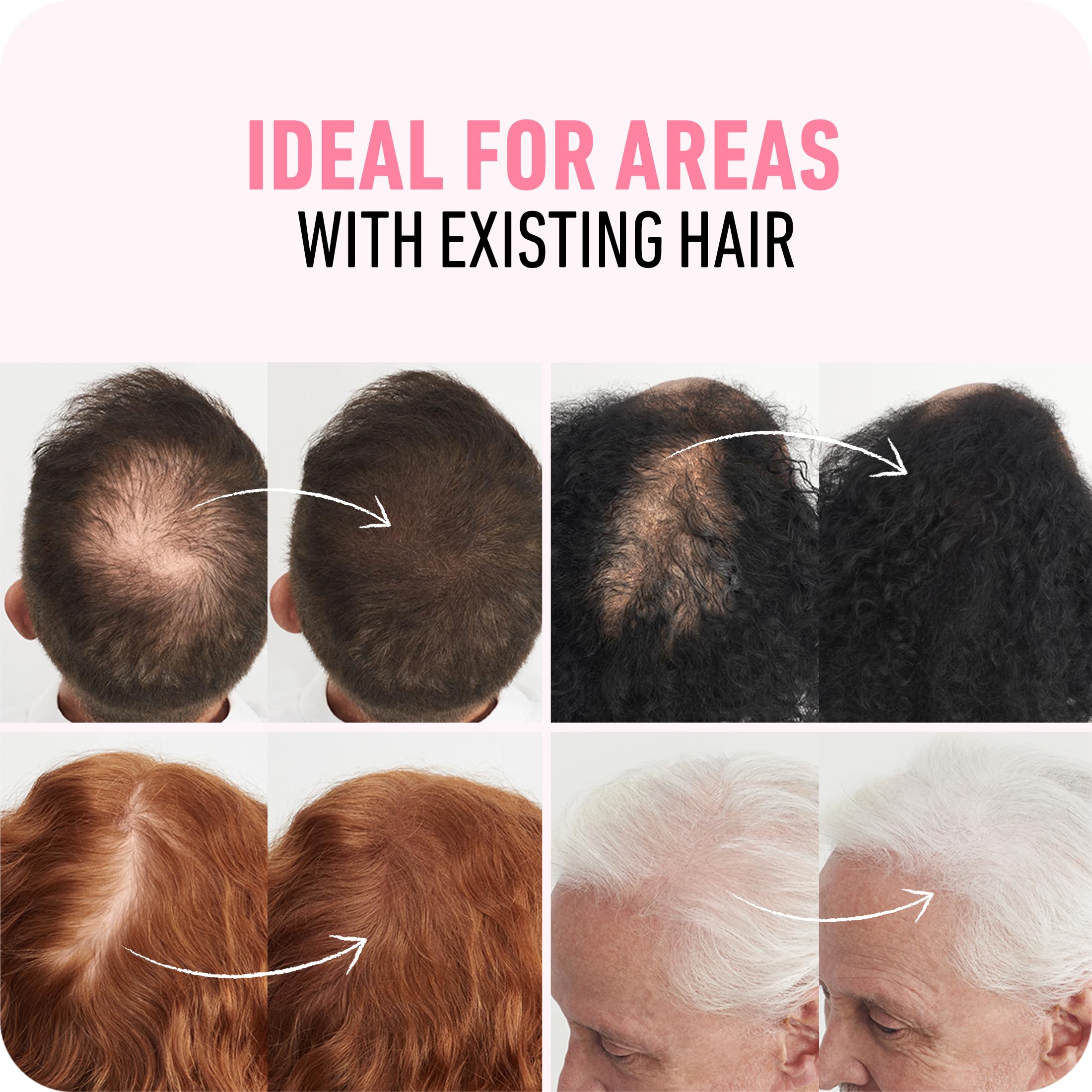 Boldify Fibras para Cabello, efecto natural en cada pasada para mayor densidad.