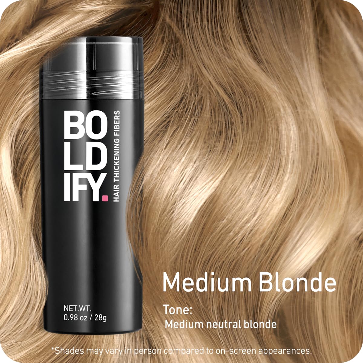 Aplicación fácil de Boldify Fibras Capilares para resultado natural inmediato