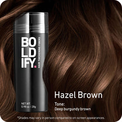 Boldify Fibras capilares: cobertura inmediata que parece cabello real.