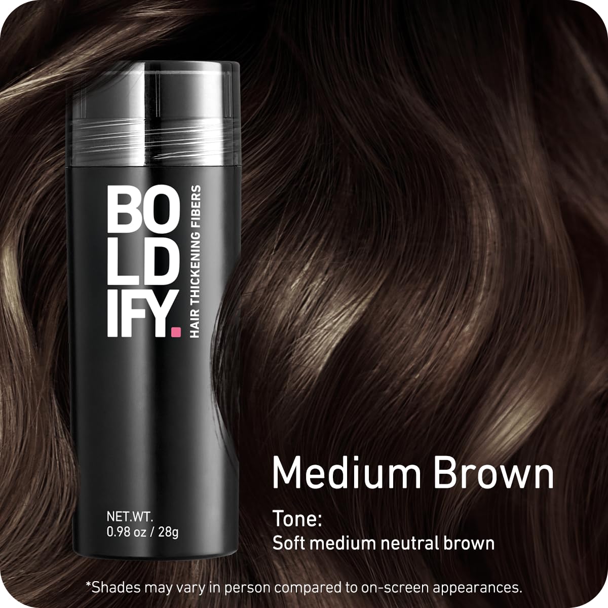 Boldify fibras de pelo aplicación seca para cabello limpio