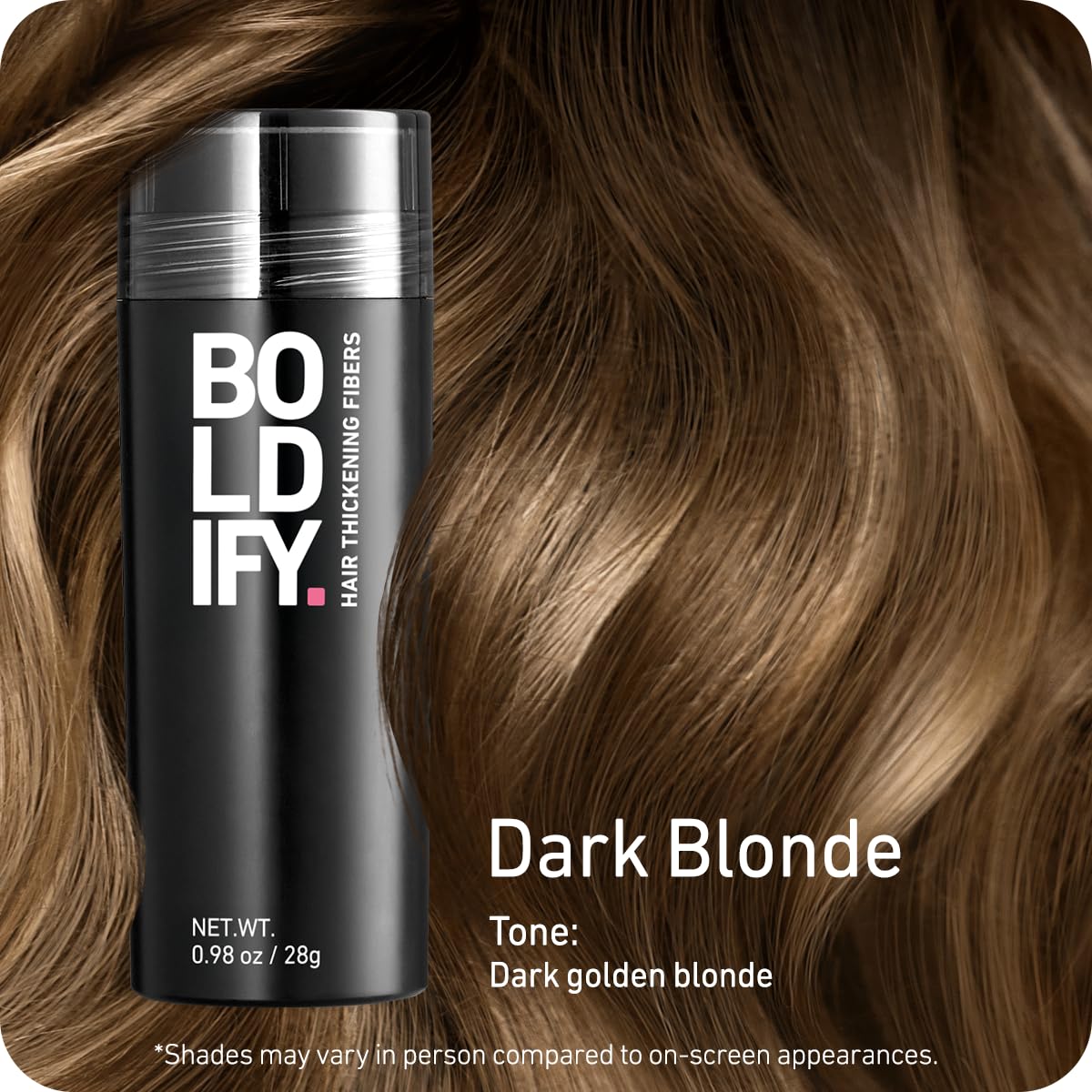 Boldify Fibras capilares en coronilla mezcla natural y discreta.