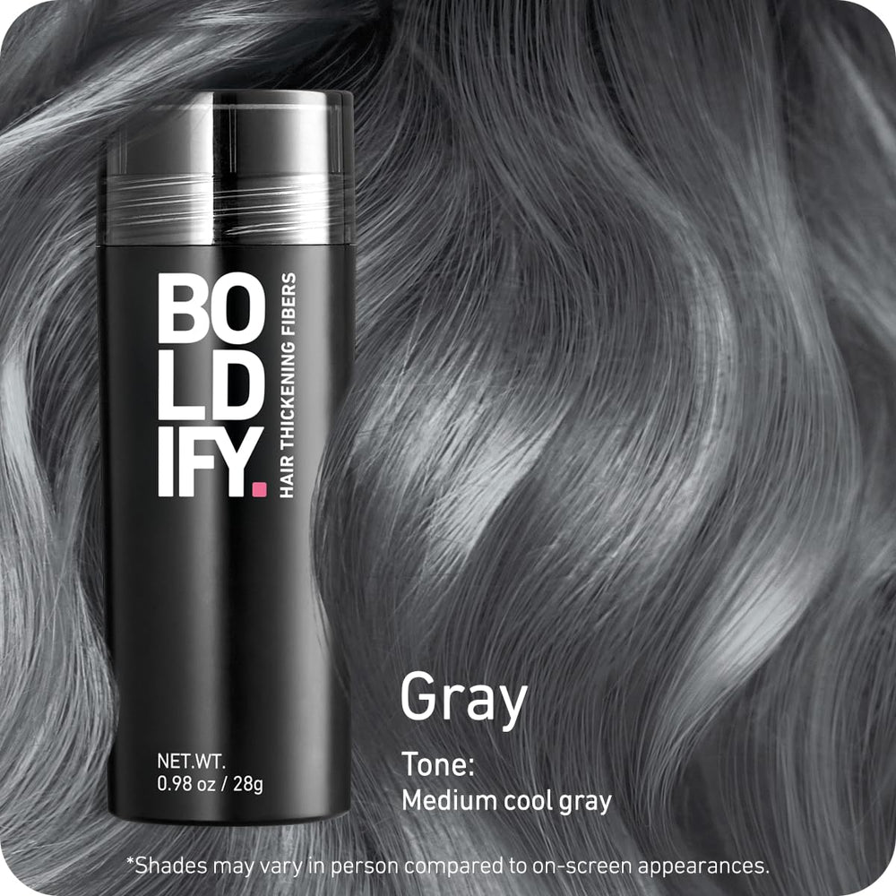 Aplicación suave de Boldify Hair Fibers para cobertura precisa
