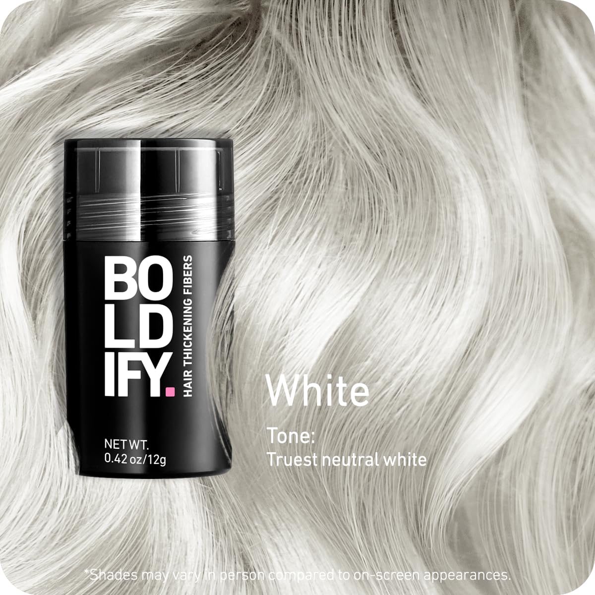 Boldify Fibras Capilares: aplicación rápida para cobertura instantánea de áreas con menos cabello.