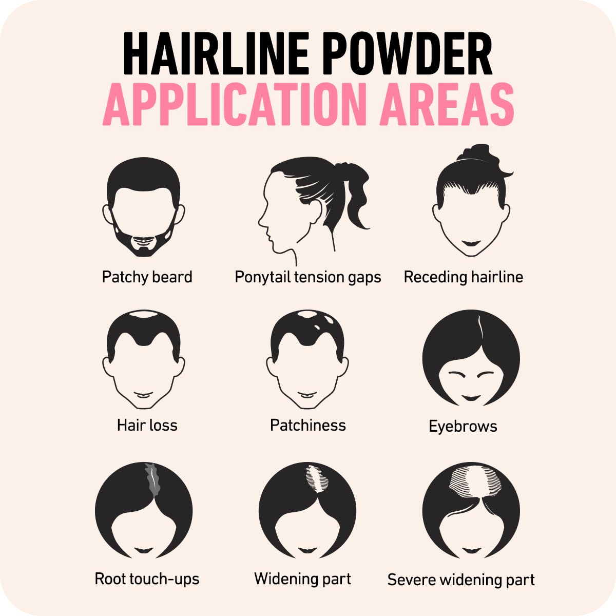 Boldify Hairline Powder resultado natural y discreto