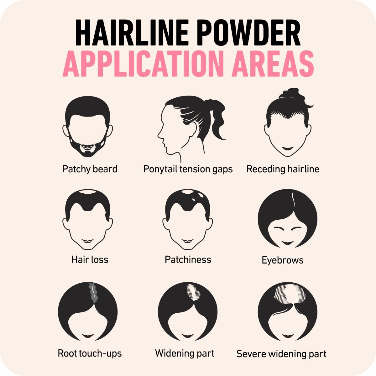 Demostración de la textura suave de Boldify Hairline Powder para uso diario.