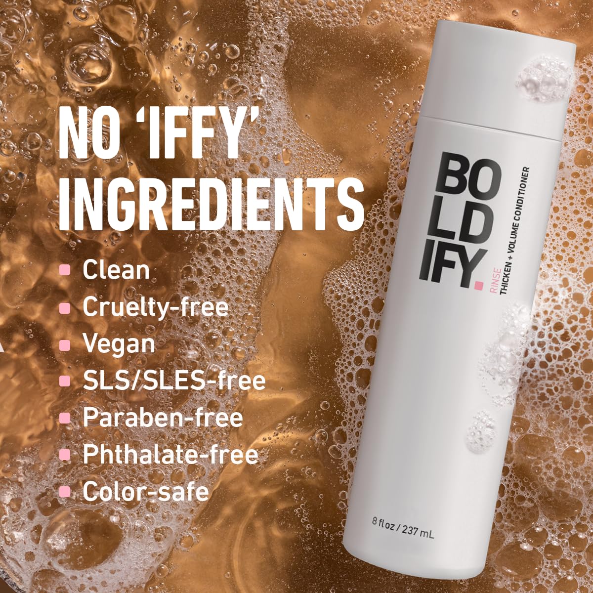 Boldify Thicken Volume Conditioner fórmula sin sulfatos para uso diario