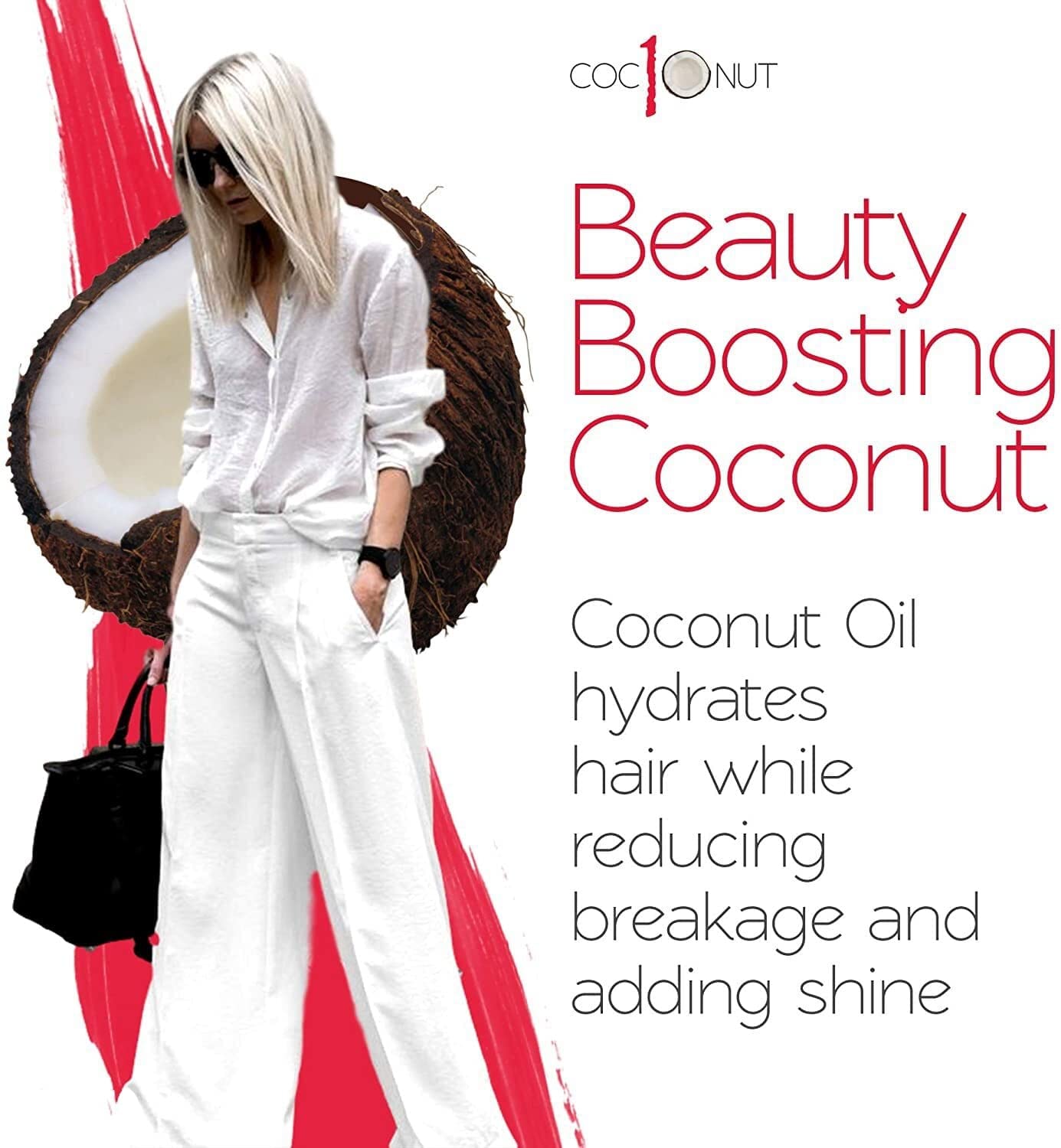 Tratamiento multiuso de coco Bold Uniq con múltiples beneficios para el cabello.