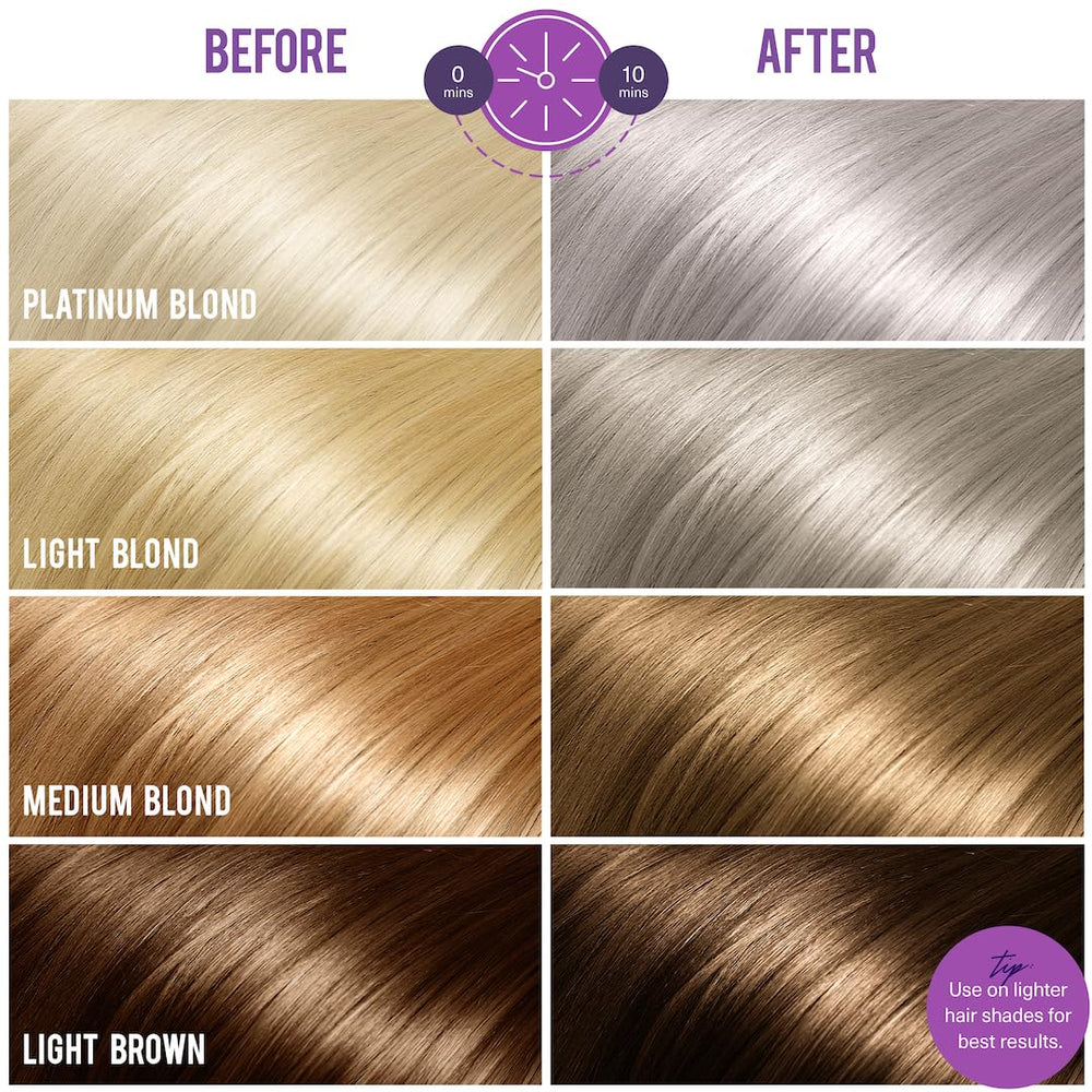 BOLD UNIQ conditionneur violet, démêlage facilité pour cheveux blonds.