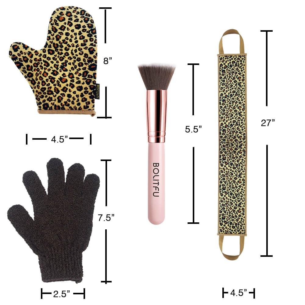 Kit de 4 piezas BOLITFU leopardo para cubrir todo el cuerpo