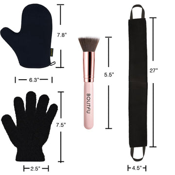 Kit de 4 piezas de autobronceado de BOLITFU para uso en cuerpo