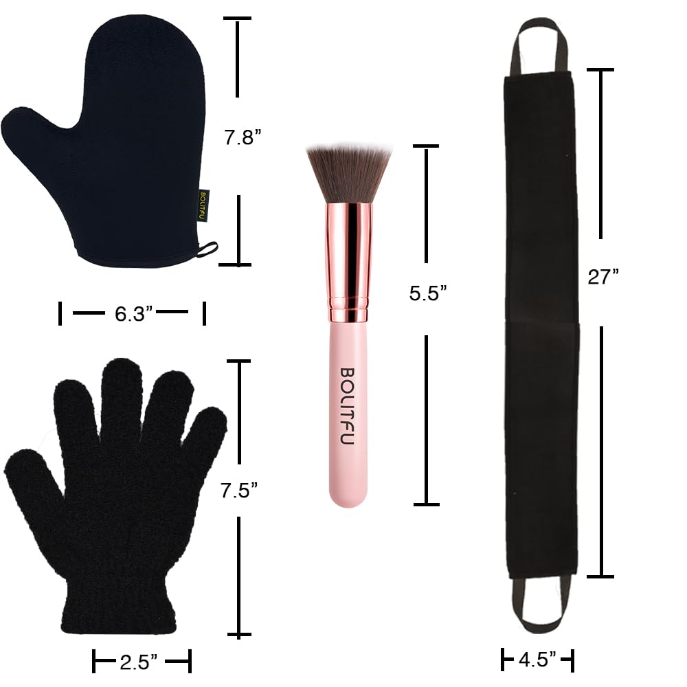 Kit de 4 piezas de autobronceado de BOLITFU para uso en cuerpo