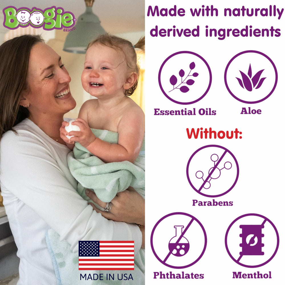 Boogie bolas de baño para niños con eucalipto, aromaterapia suave para confort diario.