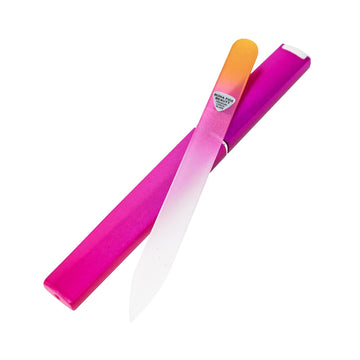 Lima de cristal Bona Fide Beauty con estuche para uñas, ideal para uso doméstico.