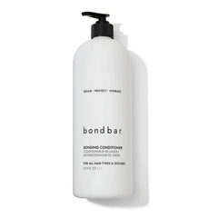Acondicionador Bondbar para cabello dañado, textura cremosa que aporta suavidad.