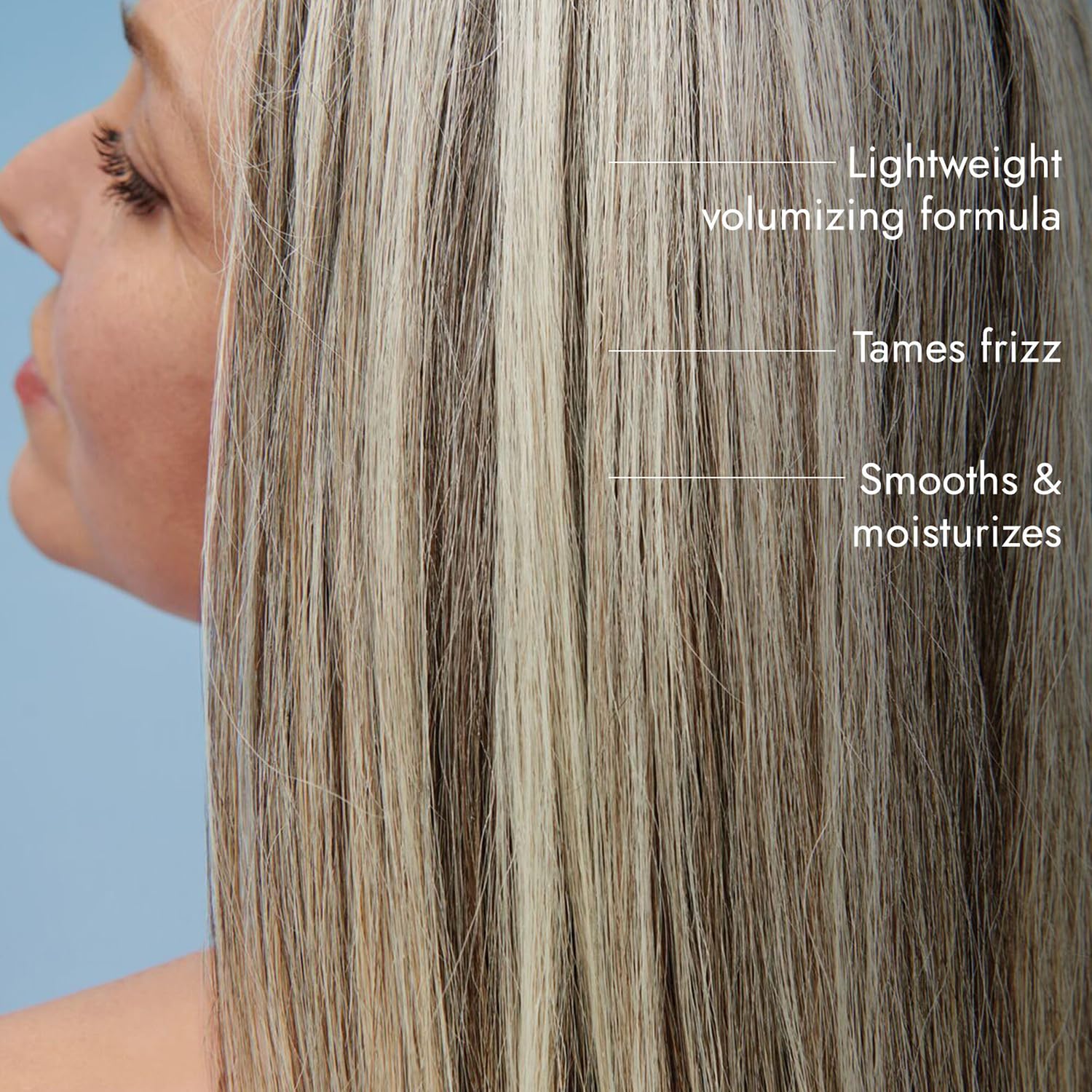 Acondicionador Bondbar sin enjuague, textura ligera para cabello manejable.