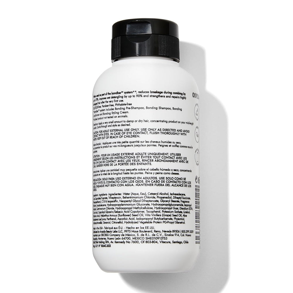 Bondbar crema para peinado: fórmula vegana y libre de crueldad en envase reciclable.