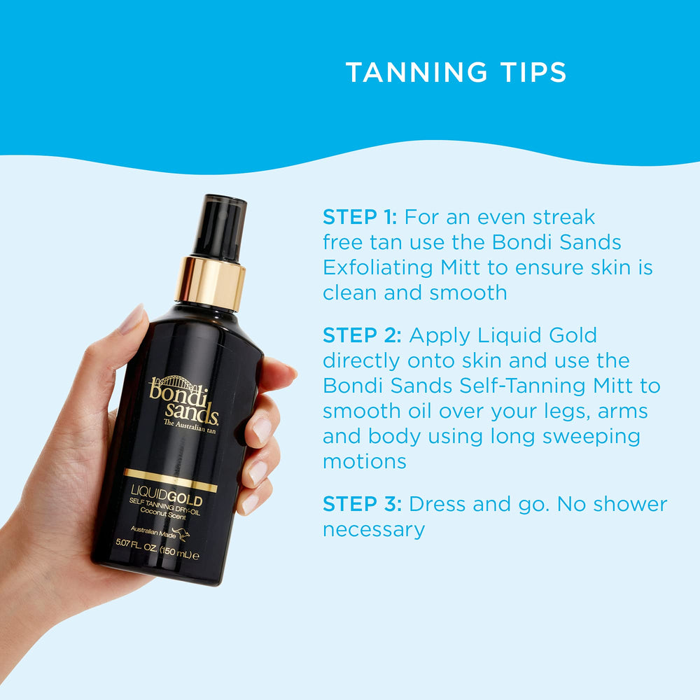 Bondi Sands Liquid Gold: secado rápido permite vestir sin esperar