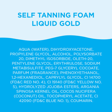 Bondi Sands Liquid Gold, secado rápido sin manchas para uso cómodo.