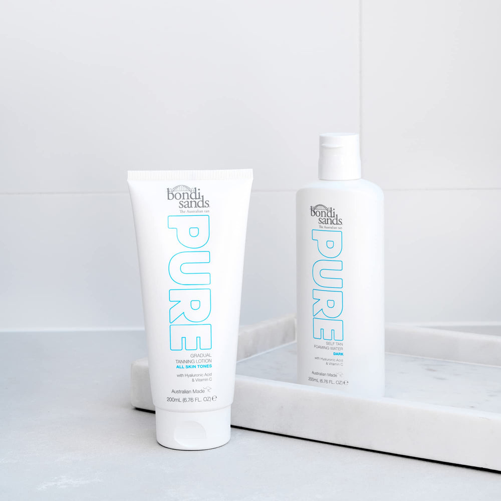 Bondi Sands PURE sin fragancia, ideal para piel sensible.