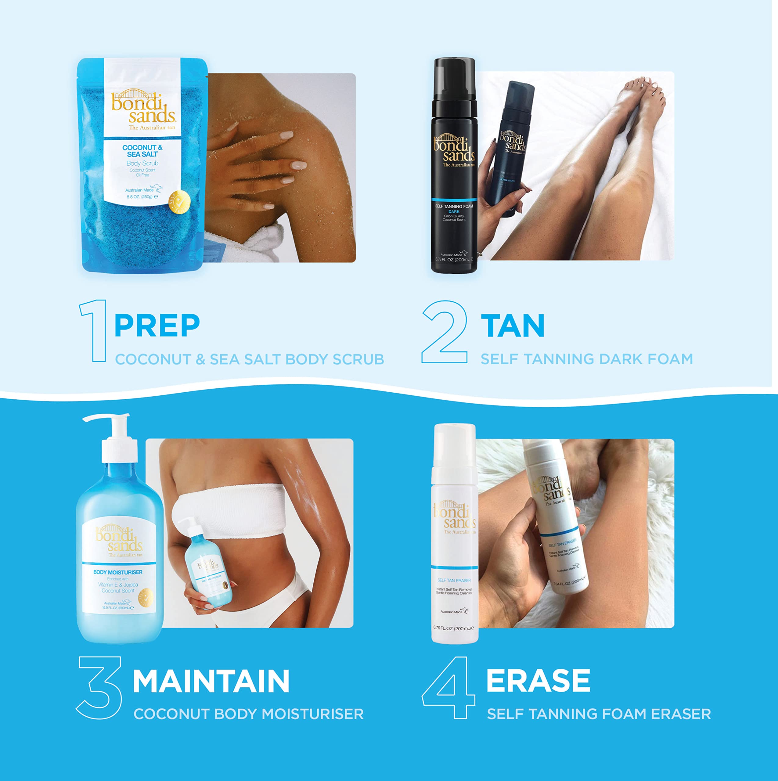 Bondi Sands PURE vegano y libre de crueldad para bronceado consciente.