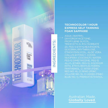 Piel limpia y seca lista para aplicar Bondi Sands Technocolor Sapphire.