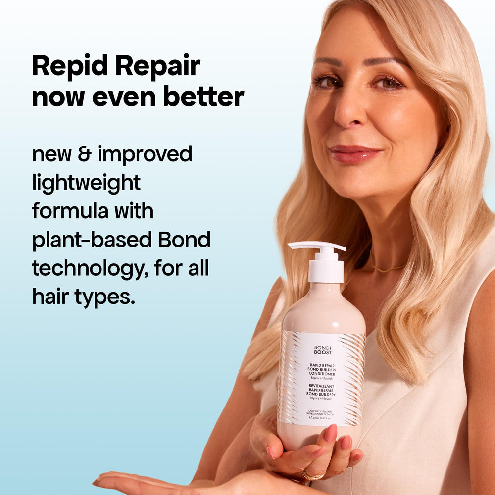BONDIBOOST sans silicone, soin sans résidu pour cheveux forts.