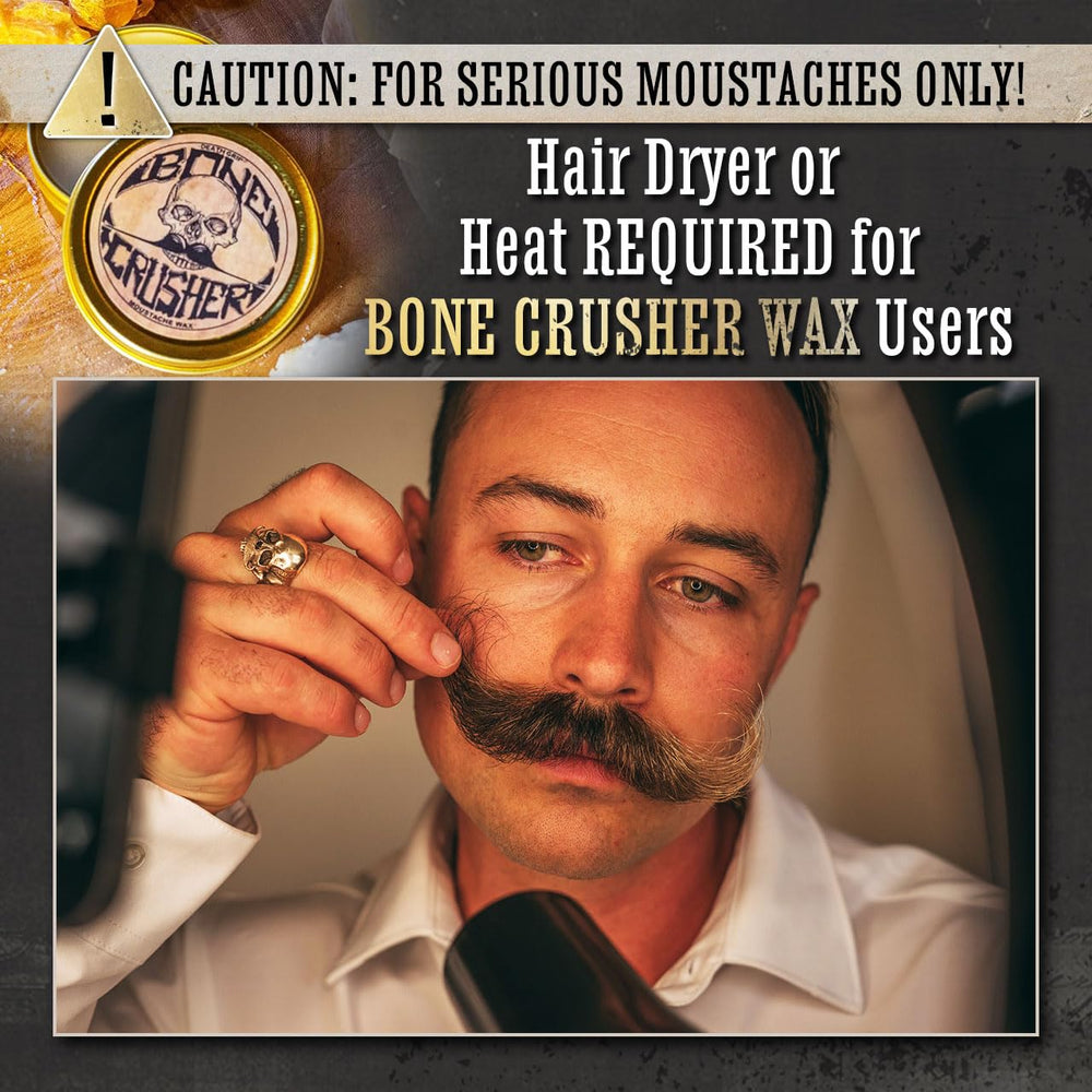 Bone Crusher, envase metálico clásico que protege la cera para uso diario.