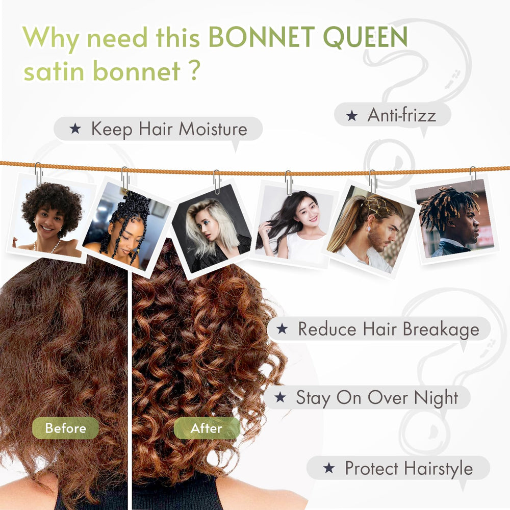 BONNET QUEEN uso múltiple para dormir, maquillaje o ejercicio.