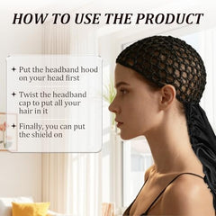 Bonete envolvente 2 en 1, amplio para cabello rizado o trenzado