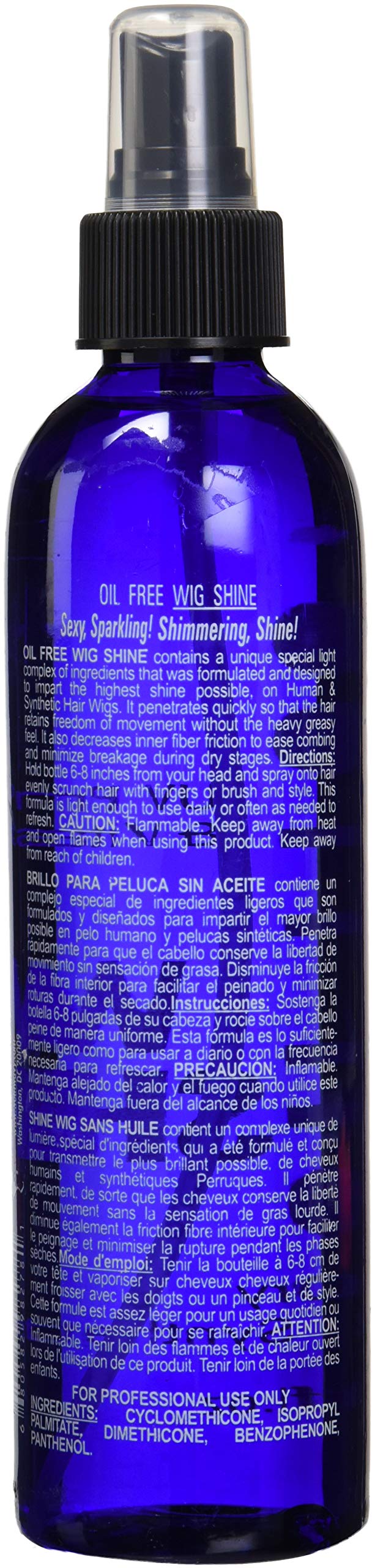 Bonfi Natural Brillo sin Aceite para Pelucas aplicación suave para cabello humano o sintético.