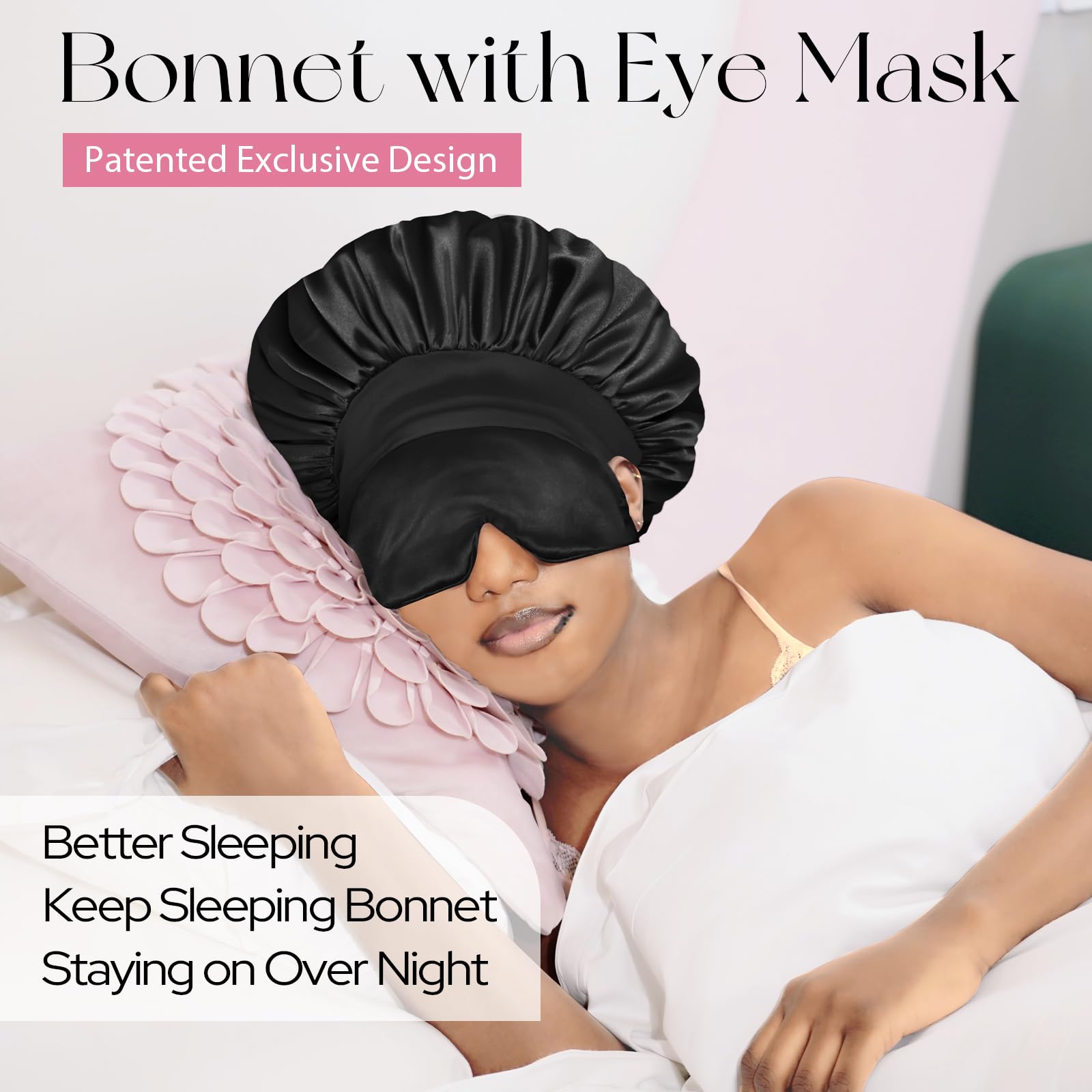 BONNET QUEEN bonete para dormir con usos múltiples, funciona como diadema al día.