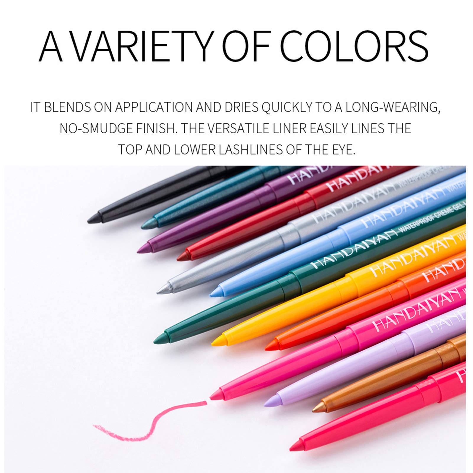 Delineadores Bonnie Choice coloridos y variados para creatividad de ojos