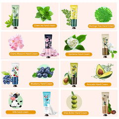 BONNIESTORE crema de manos fragancias planta 30ml, aroma flor de cerezo para cuidado diario.