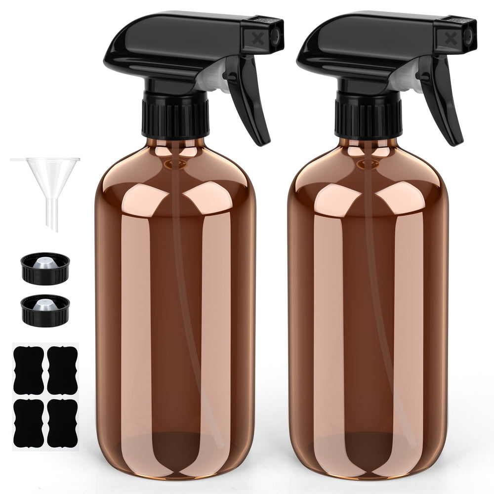 Botella Bontip de vidrio ambar 8 oz para conservar aceites y fragancias.