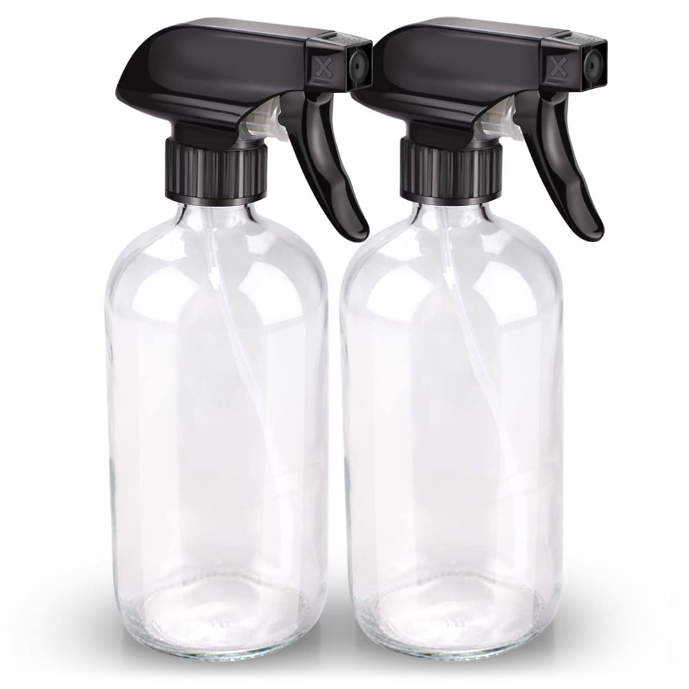 Botellas spray de vidrio Bontip de 16 oz, conjunto ideal para jardinería y limpieza doméstica.