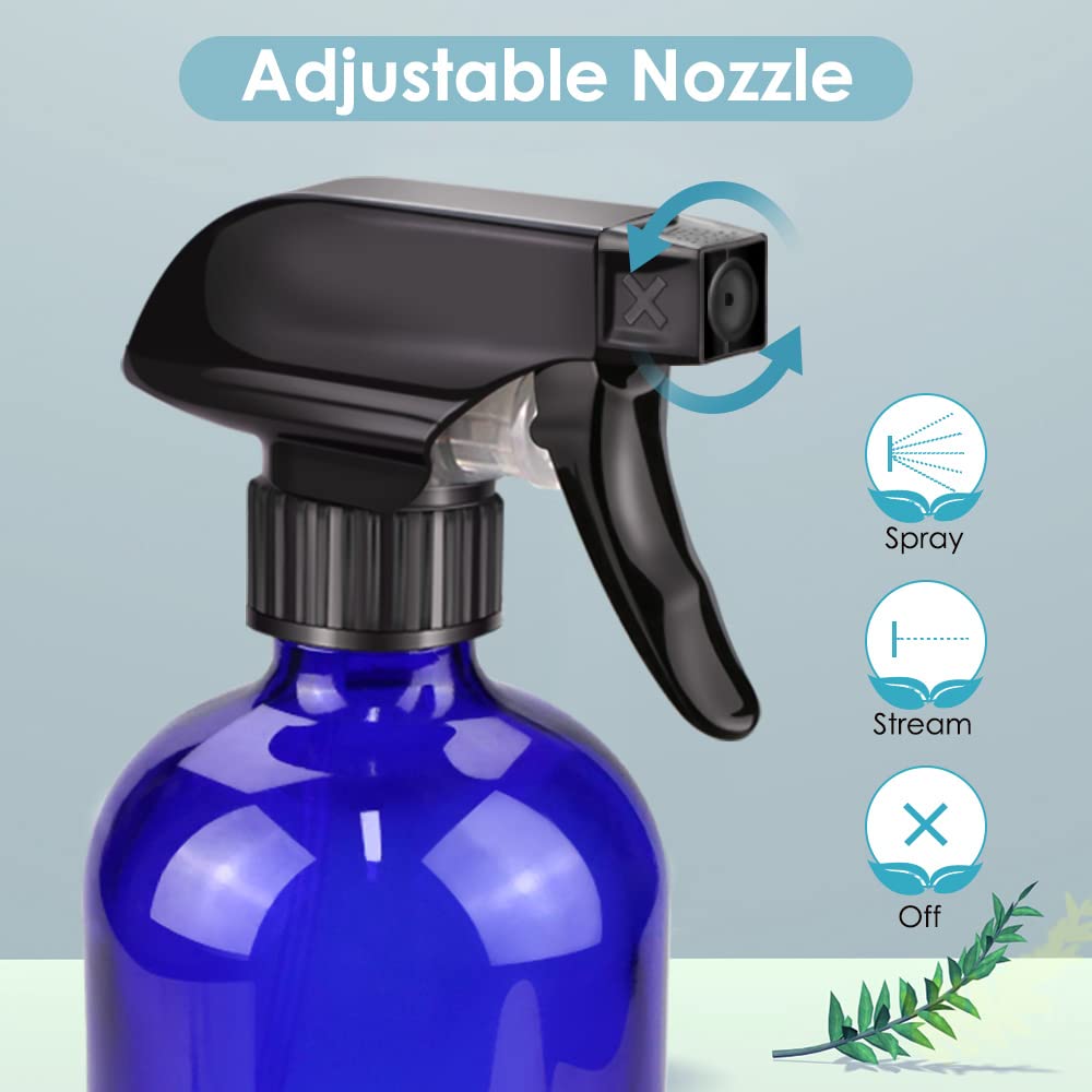Conjunto de dos botellas de vidrio 16 oz de Bontip para mezclas y rociados.