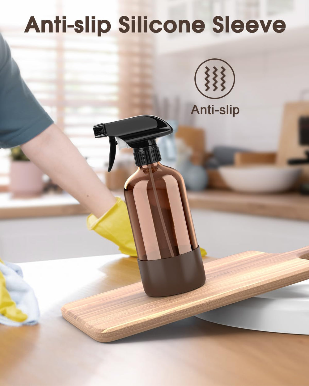 Bontip diseño moderno en vidrio ámbar para hogar y oficina.