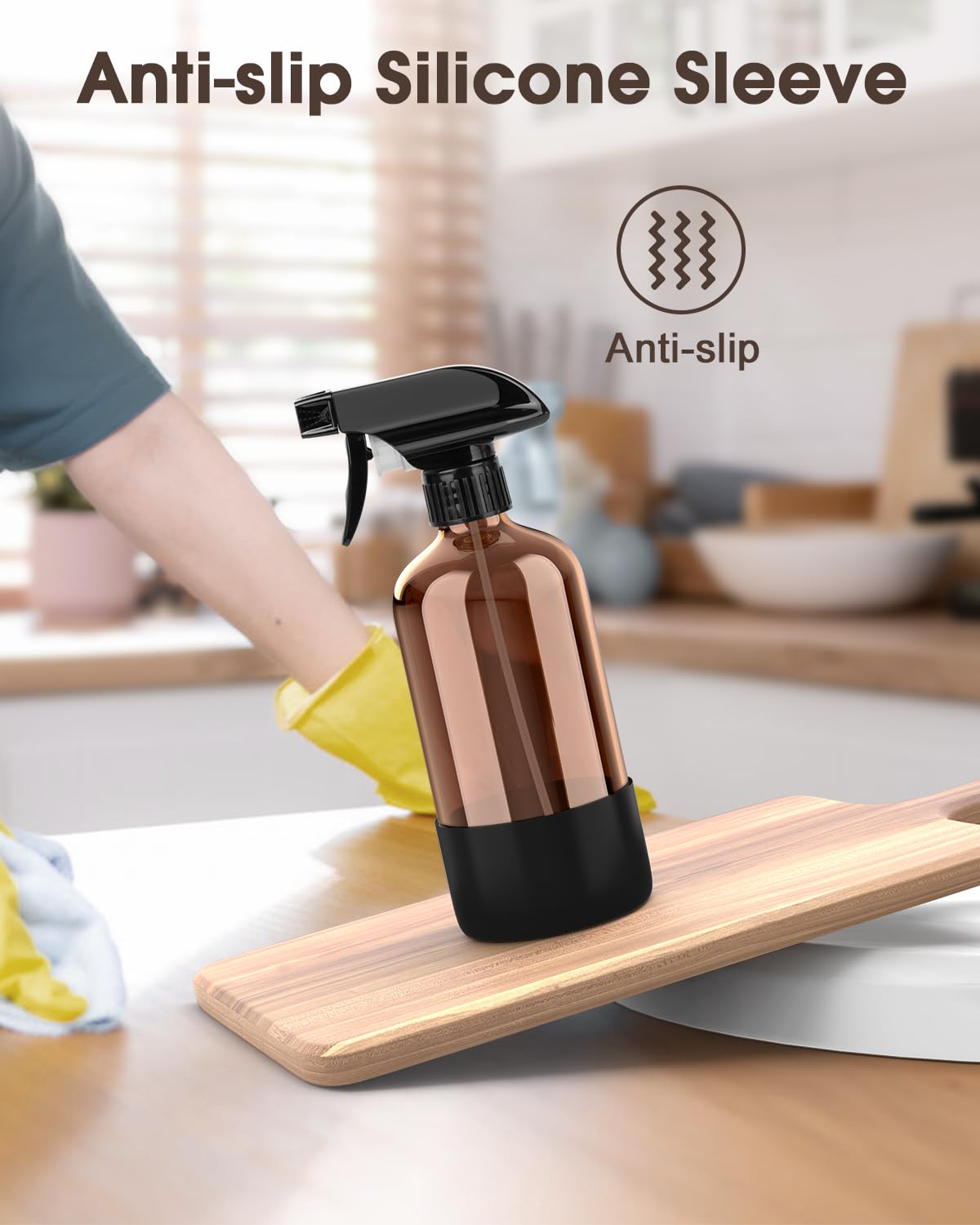 Vidrio ámbar con protección UV para conservar contenidos sensibles a la luz.