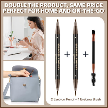 Boobeen brocha cejas doble extremo para peinado suave.