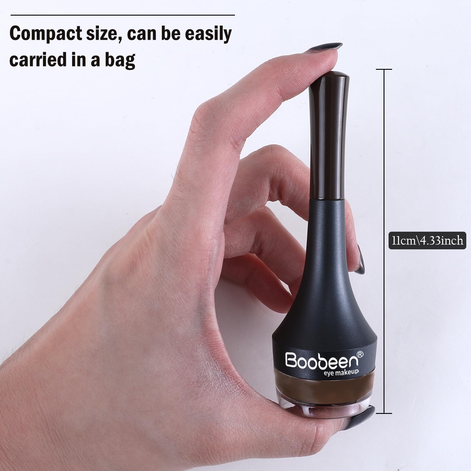 Boobeen Eyeliner resistente al agua para mayor fijación sin manchas.
