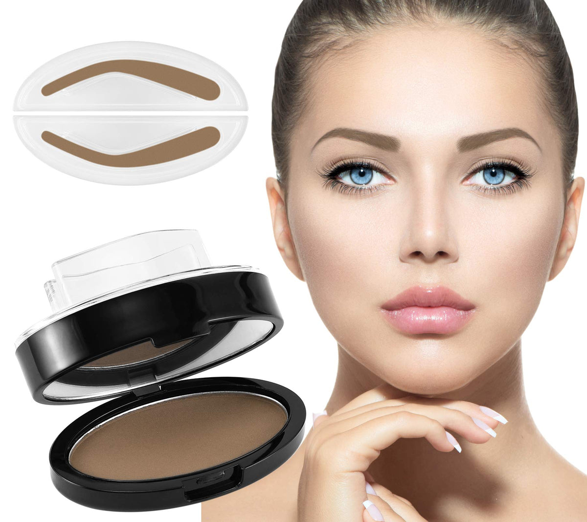 Boobeen sello de cejas con polvo natural para un acabado suave y realista.