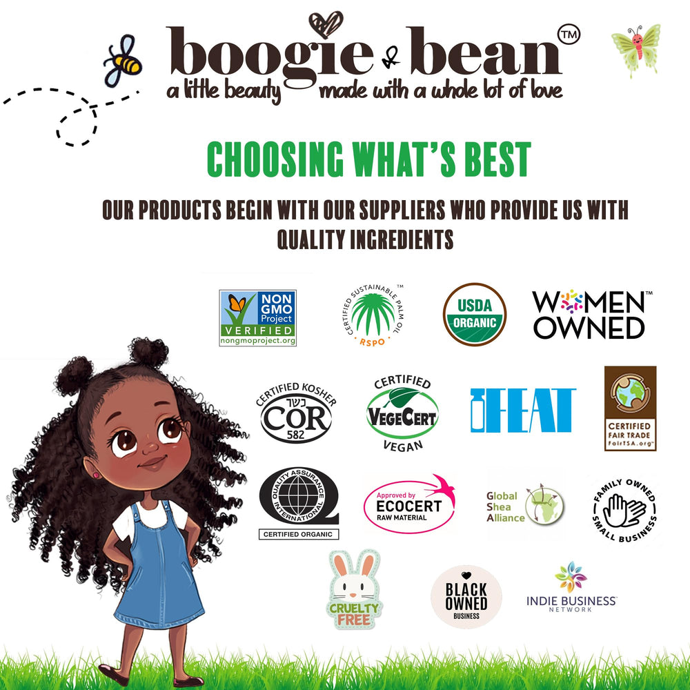 Boogie and Bean: textura ligera para cabellos infantiles y rizos definidos.