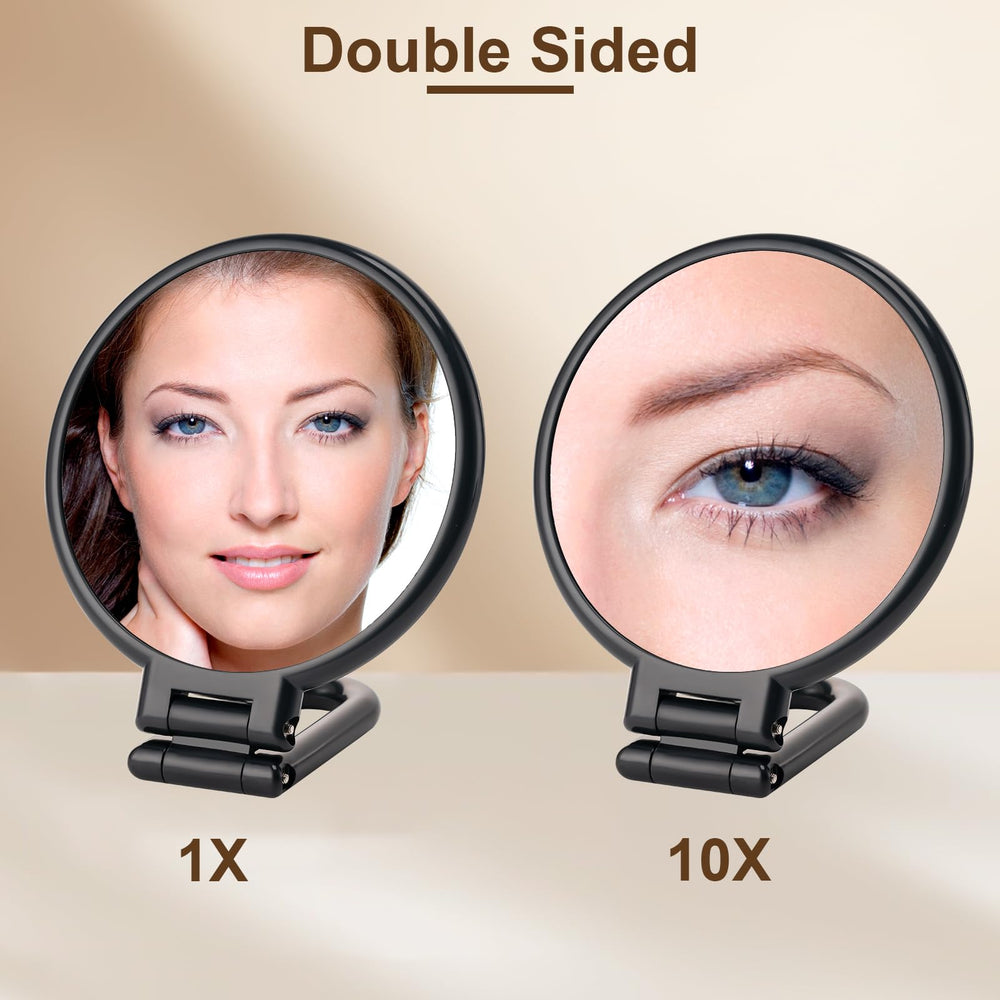 BOOMIBOO ampliador 10x, detalle preciso para maquillaje y cuidado facial.