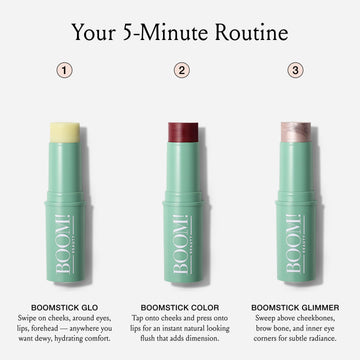 Boomstick Color tono rosado suave para mejillas y labios.