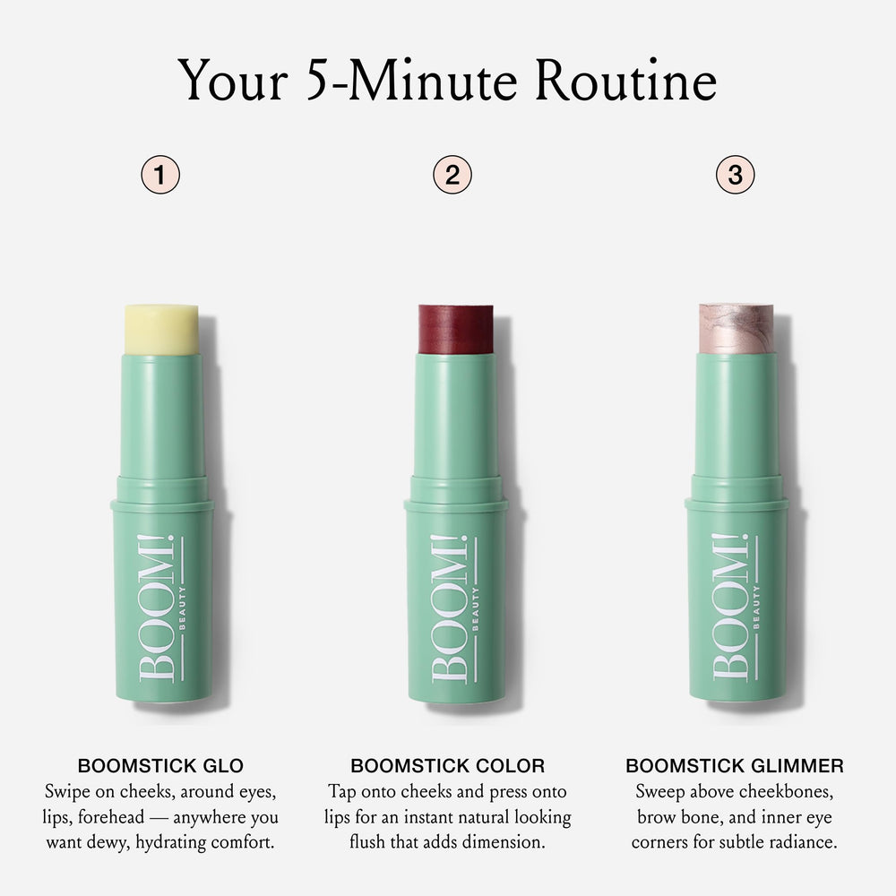 Boomstick Color tono rosado suave para mejillas y labios.