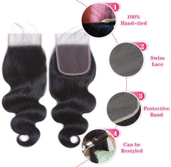 Boopwine pre-plucked hairline lace closure for natural front and comfortable wear