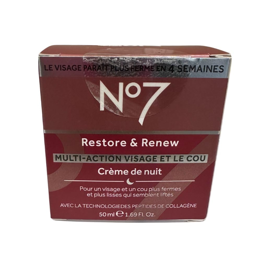 Visage après application Boots No7 Restore and Renew Night Cream effet hydratant